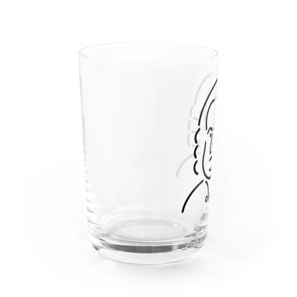 Aliviostaのバッハ イラスト 3 Water Glass :left