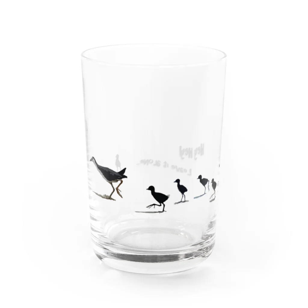 南ぬ楽園「ぱいぬらくえん」のシロハラクイナ親子 Water Glass :left