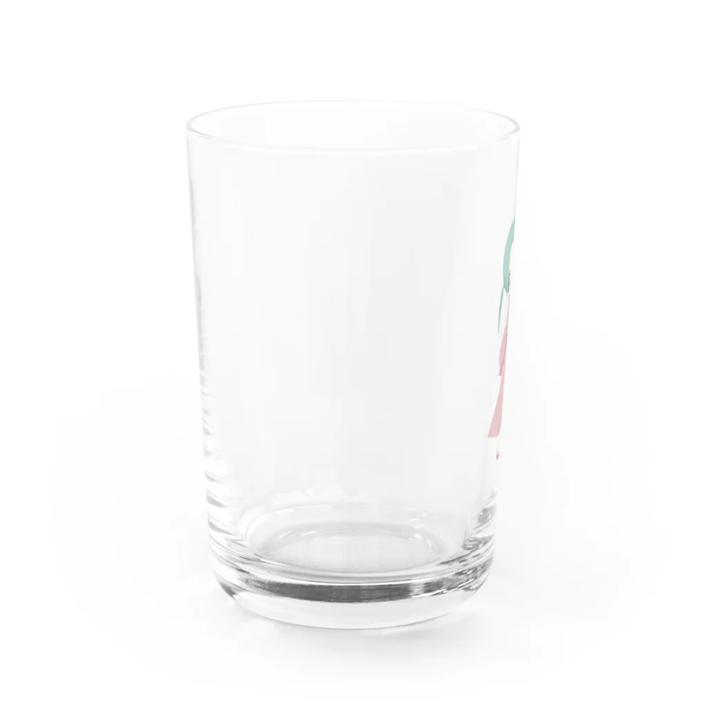 さといも商店の色薄いガール Water Glass :left