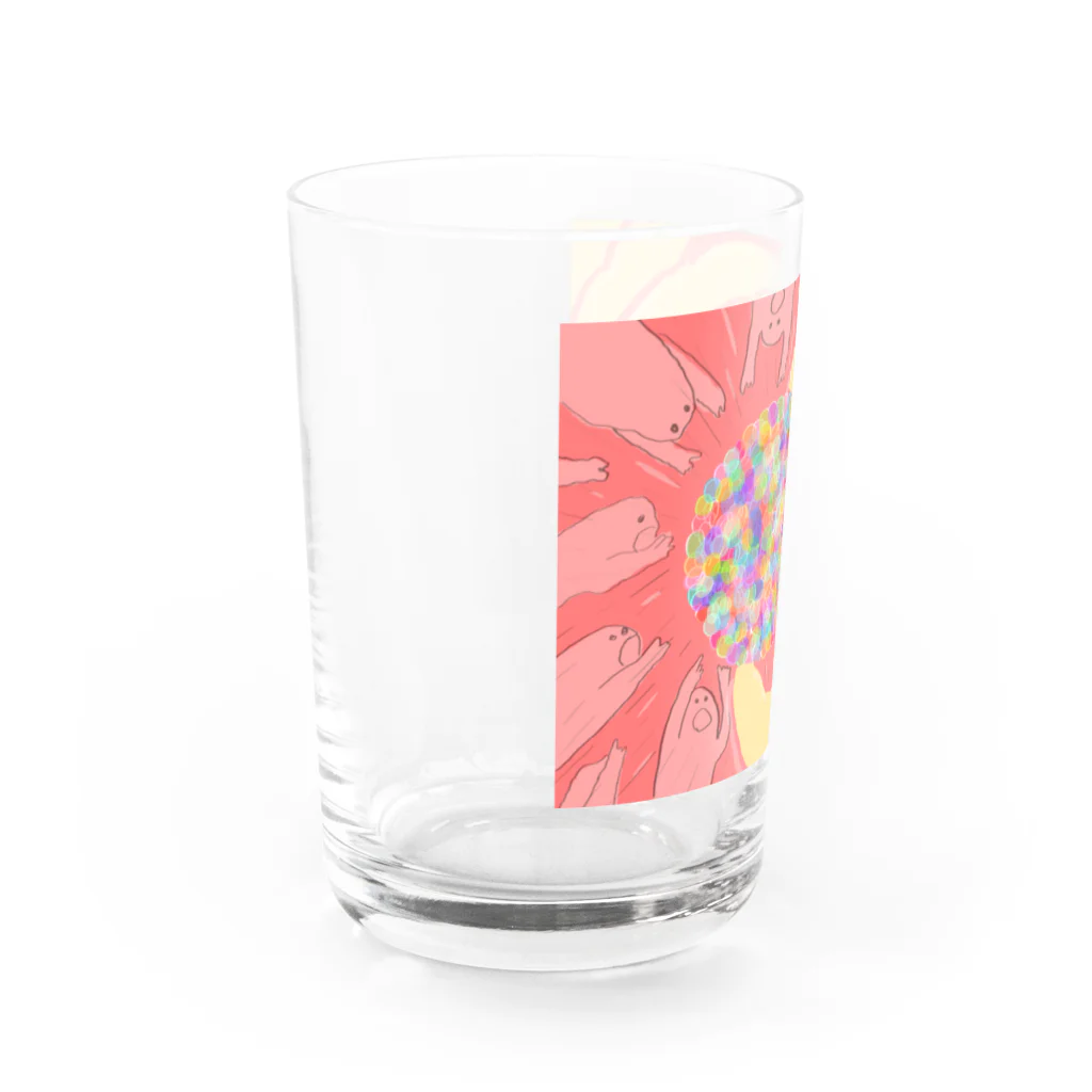 かわぐちです。のこ、この玉は？ Water Glass :left