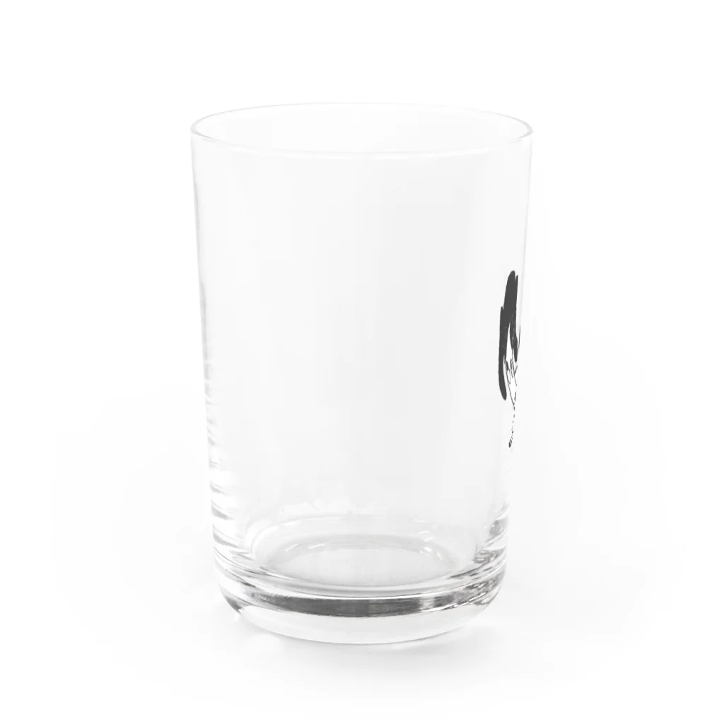 ngm_aikの旋回するいぬ（白背景） Water Glass :left