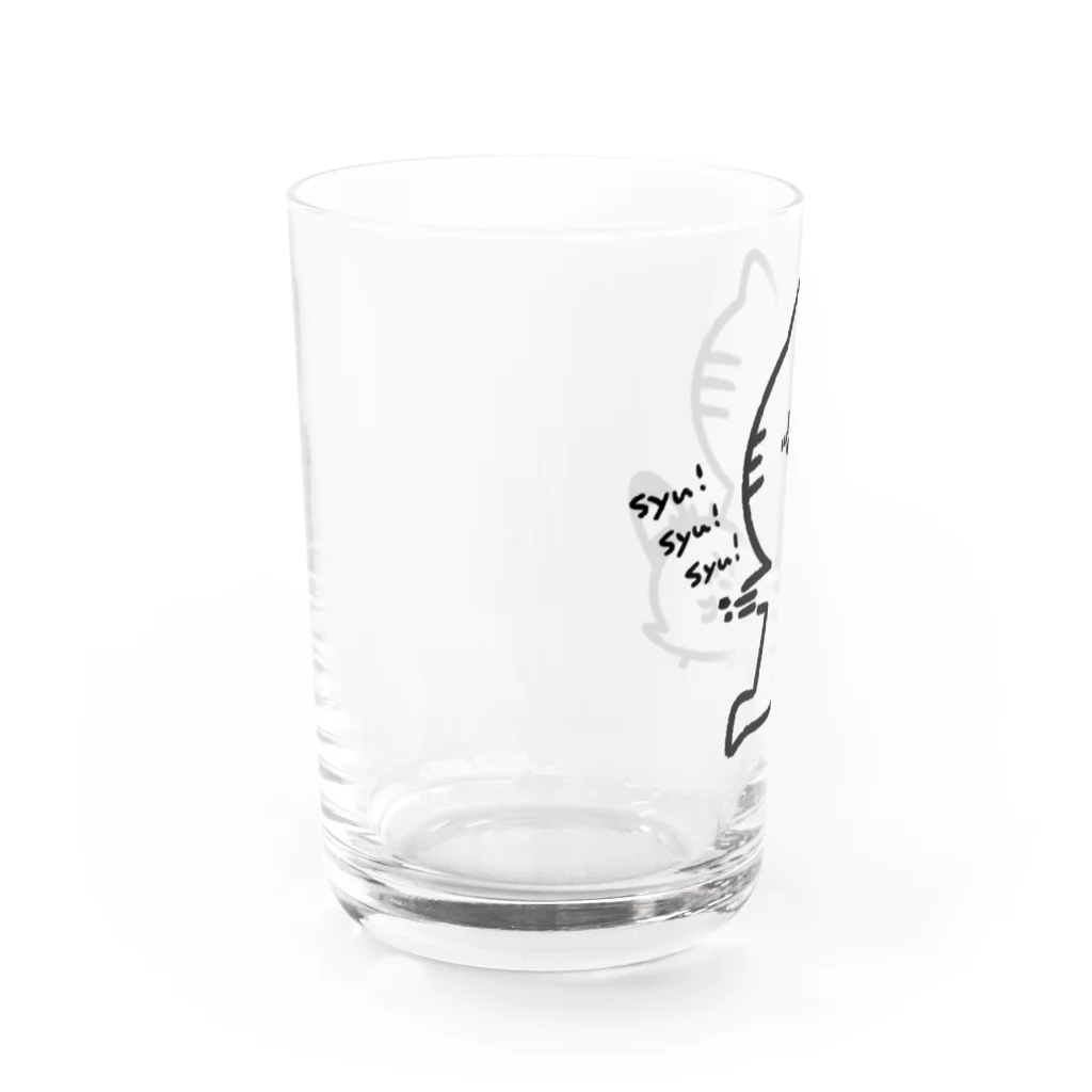 こめひとつぶ。のゆるねこさんとひよこさん。 Water Glass :left