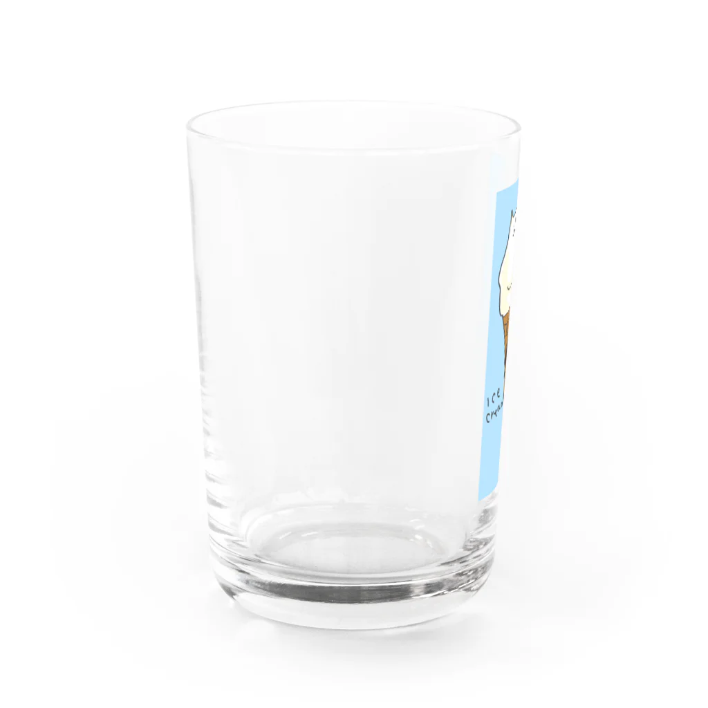 いびつなせんがのねこアイス Water Glass :left