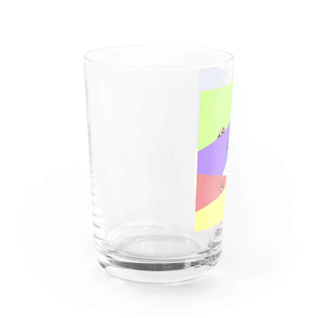 samereniの隠れてないコアラウサギパンダキリン Water Glass :left