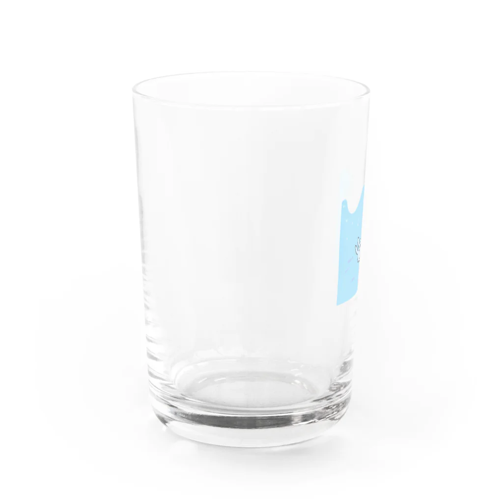 おこじょは白いのましろ-ぷかぷか Water Glass :left