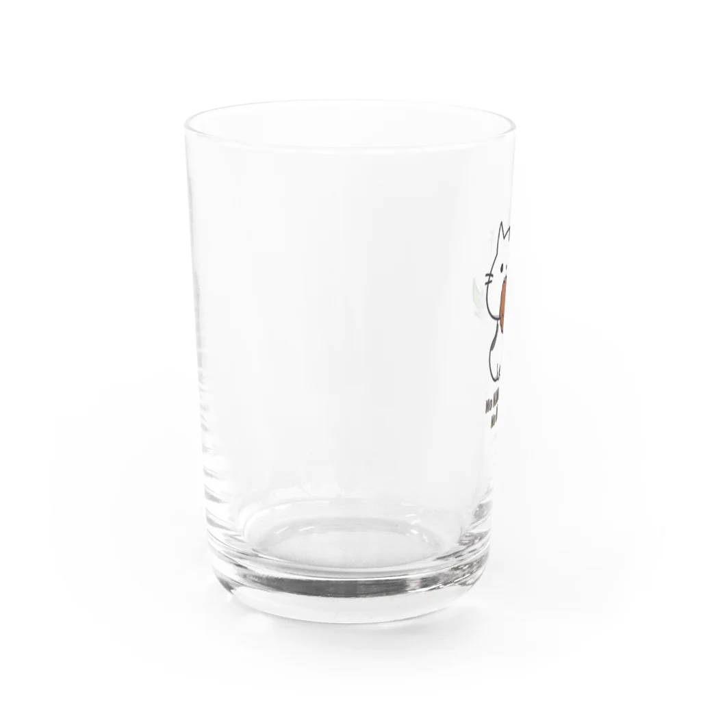 ユニコスタンプ®ストアのみずにゃ から揚げくわえた飼い猫 / MIZU-K-GL-0001S Water Glass :left