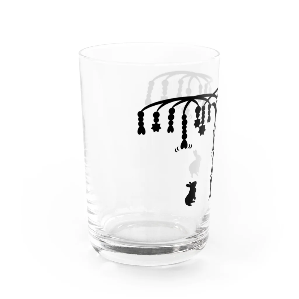 うさぎのきた道&の白黒木兎e Water Glass :left