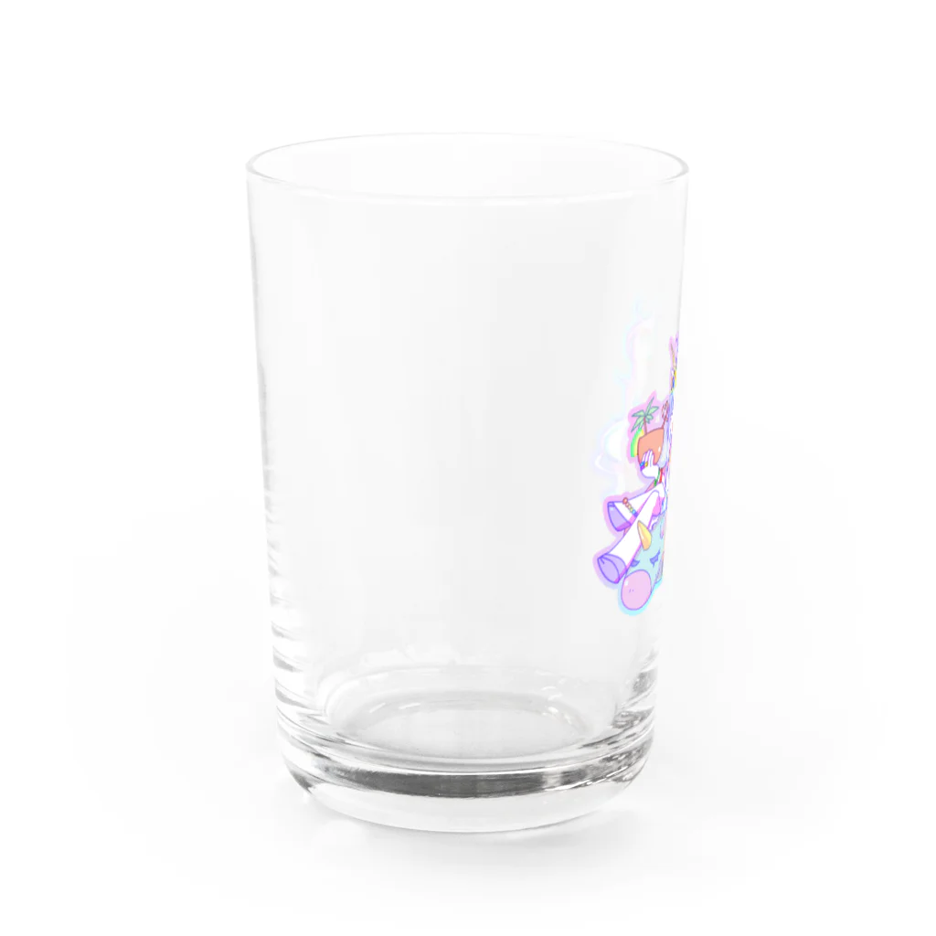ドドメ汁のうかれポンチのユニコーン Water Glass :left