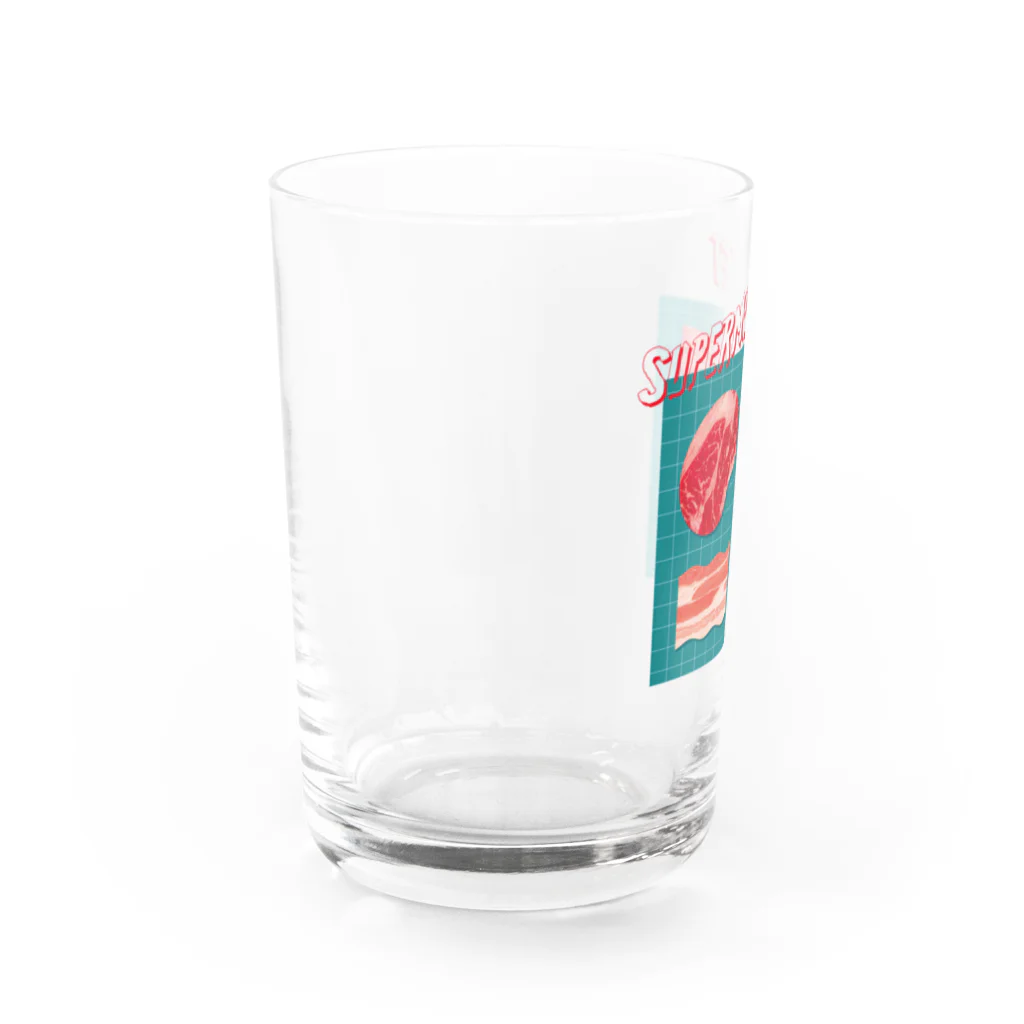 かじたのスーパーマーケット：肉 Water Glass :left