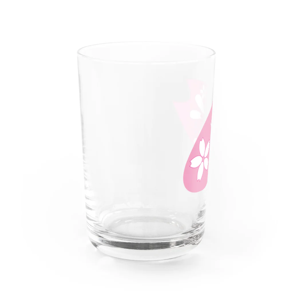 ORANGE-Wの桜とうさぎA Water Glass :left