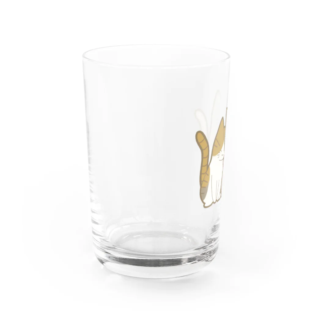 かわいいもののおみせ　いそぎんちゃくの仲良し猫　縞三毛&灰 Water Glass :left