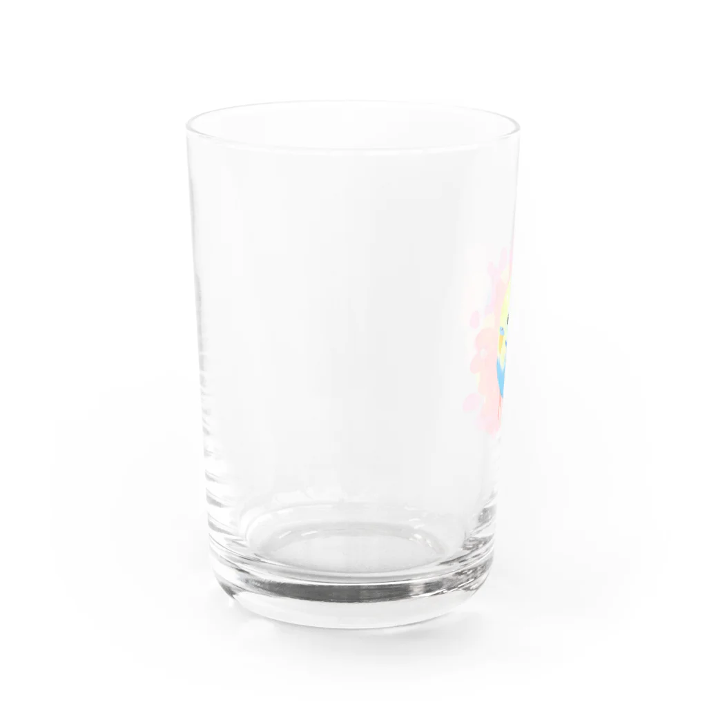 まめるりはことりのまるまるセキセイインコ【まめるりはことり】 Water Glass :left