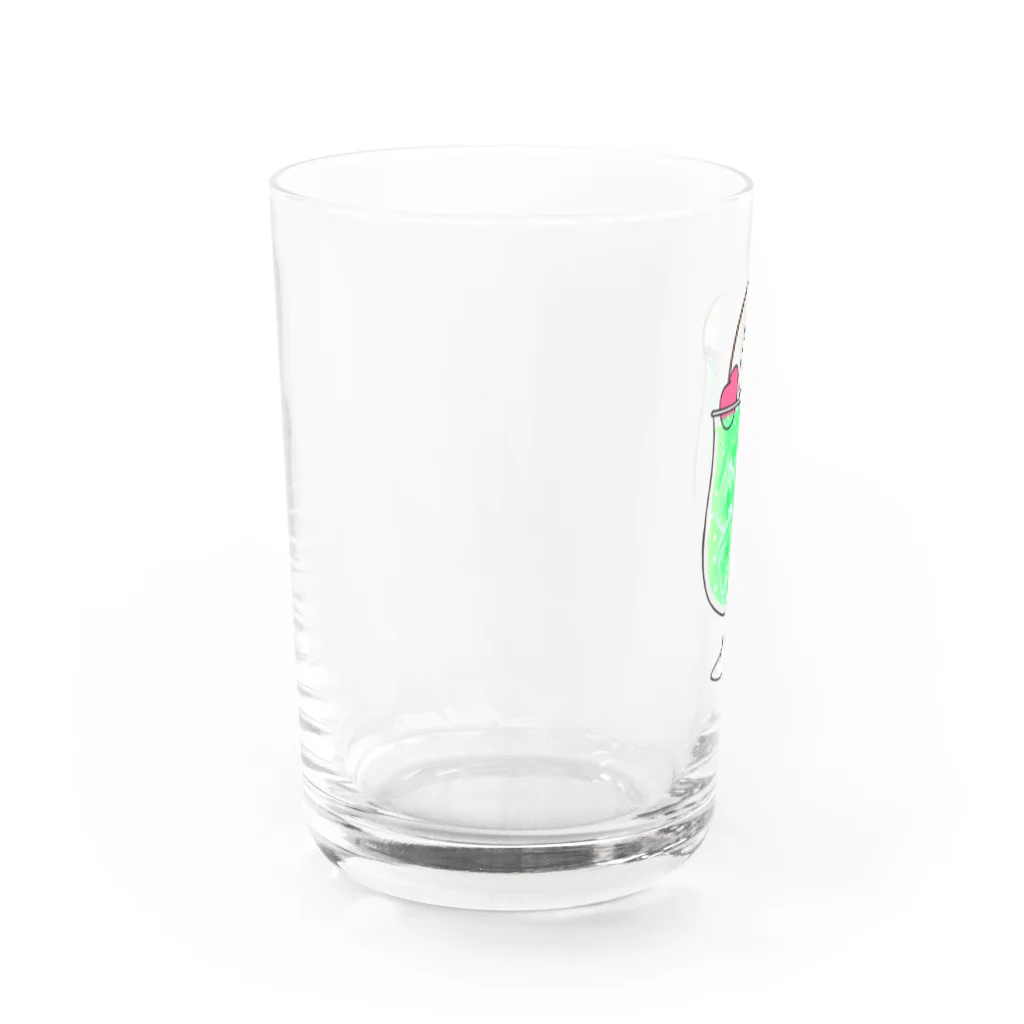 ごはんのメロン猫ソーダ Water Glass :left