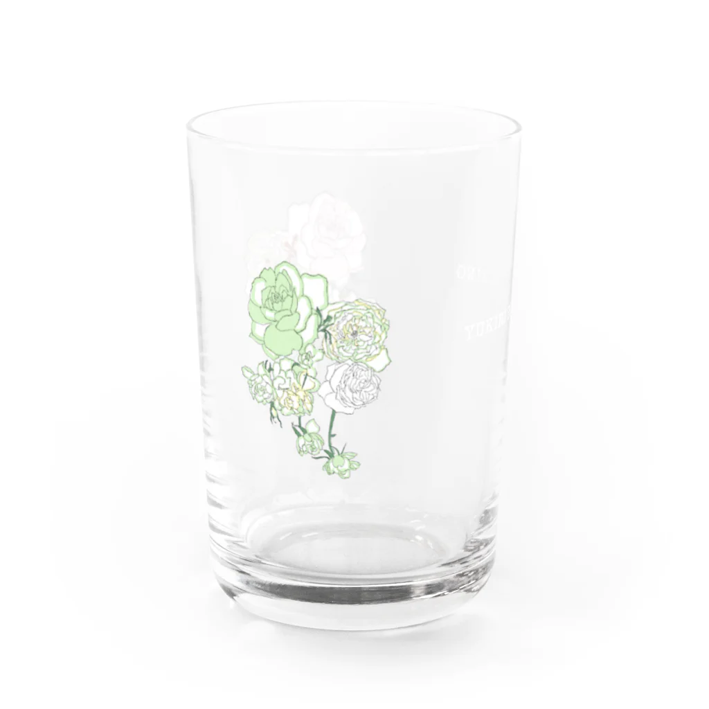 YUKIRI PUBLISHING の2色のばらグラス グラス左面