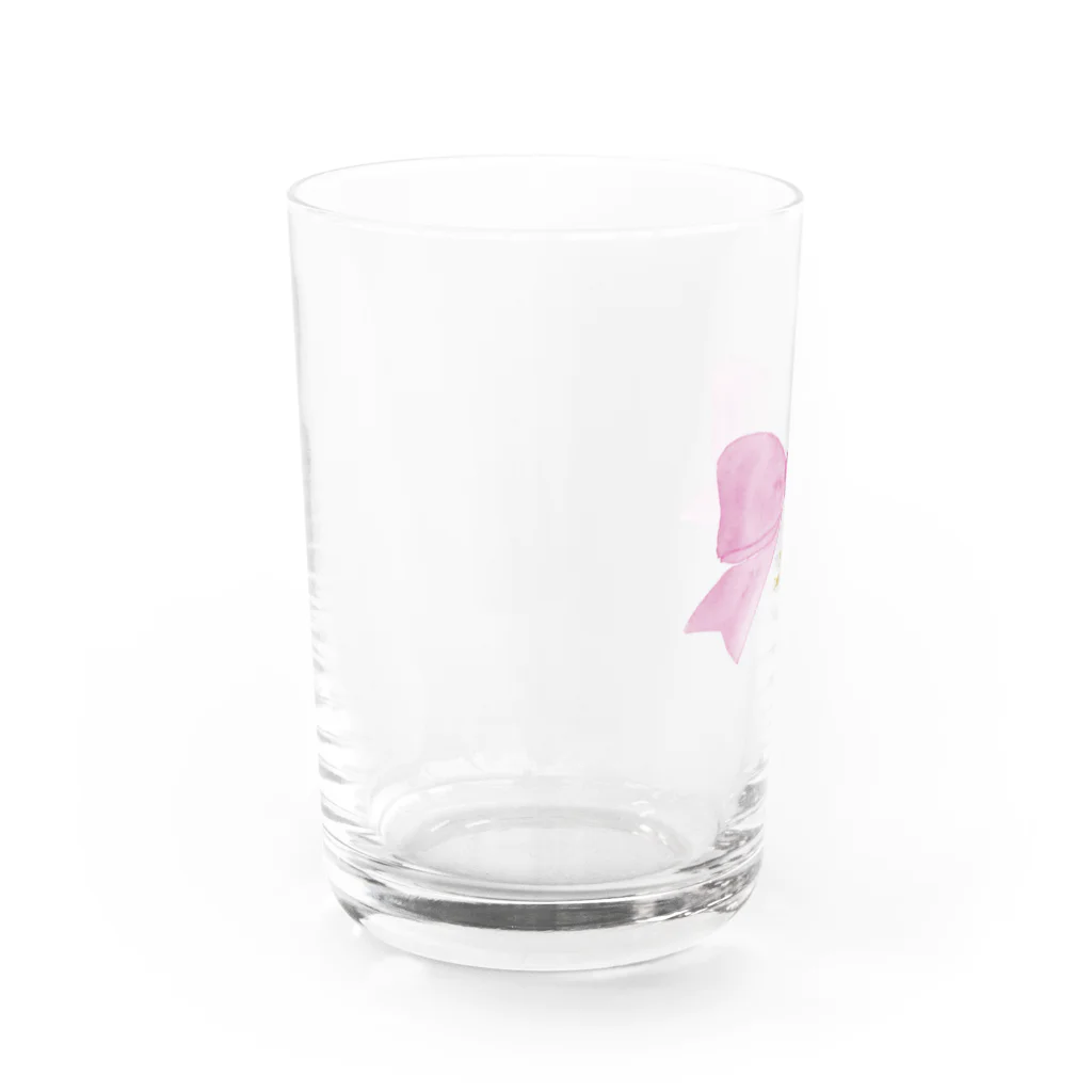 one'x creationのリボン Water Glass :left