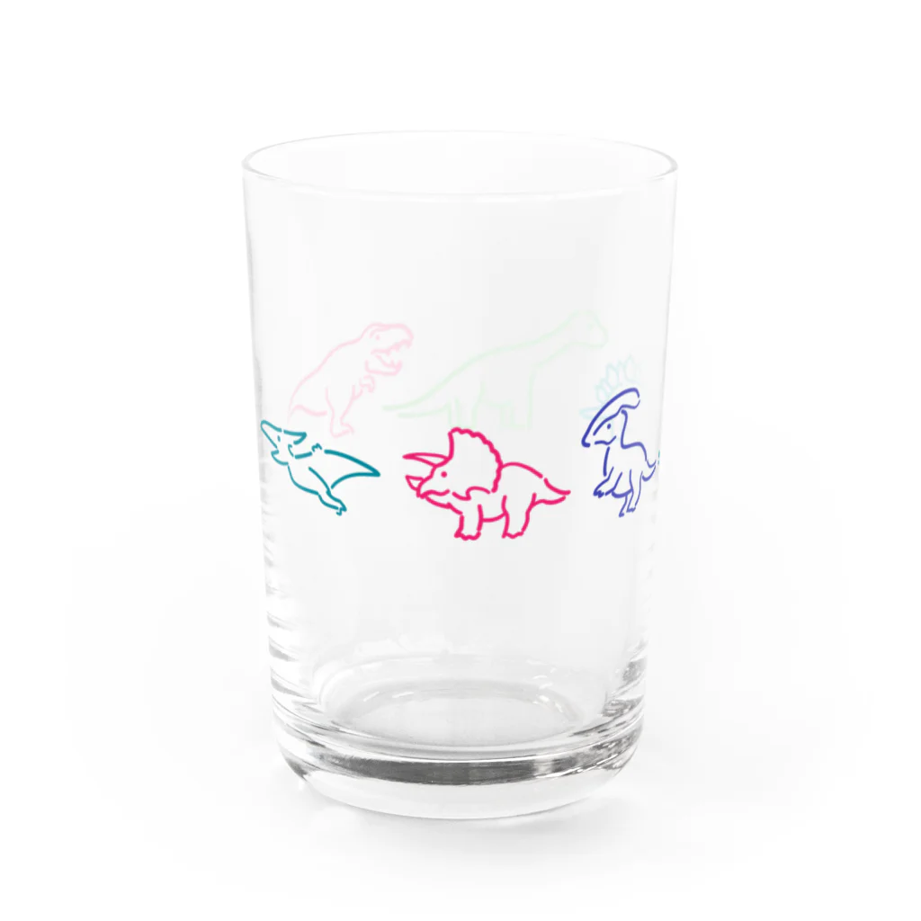 茉莉香｜MarikaのDINOSAURS Multi Colour Water Glass :left