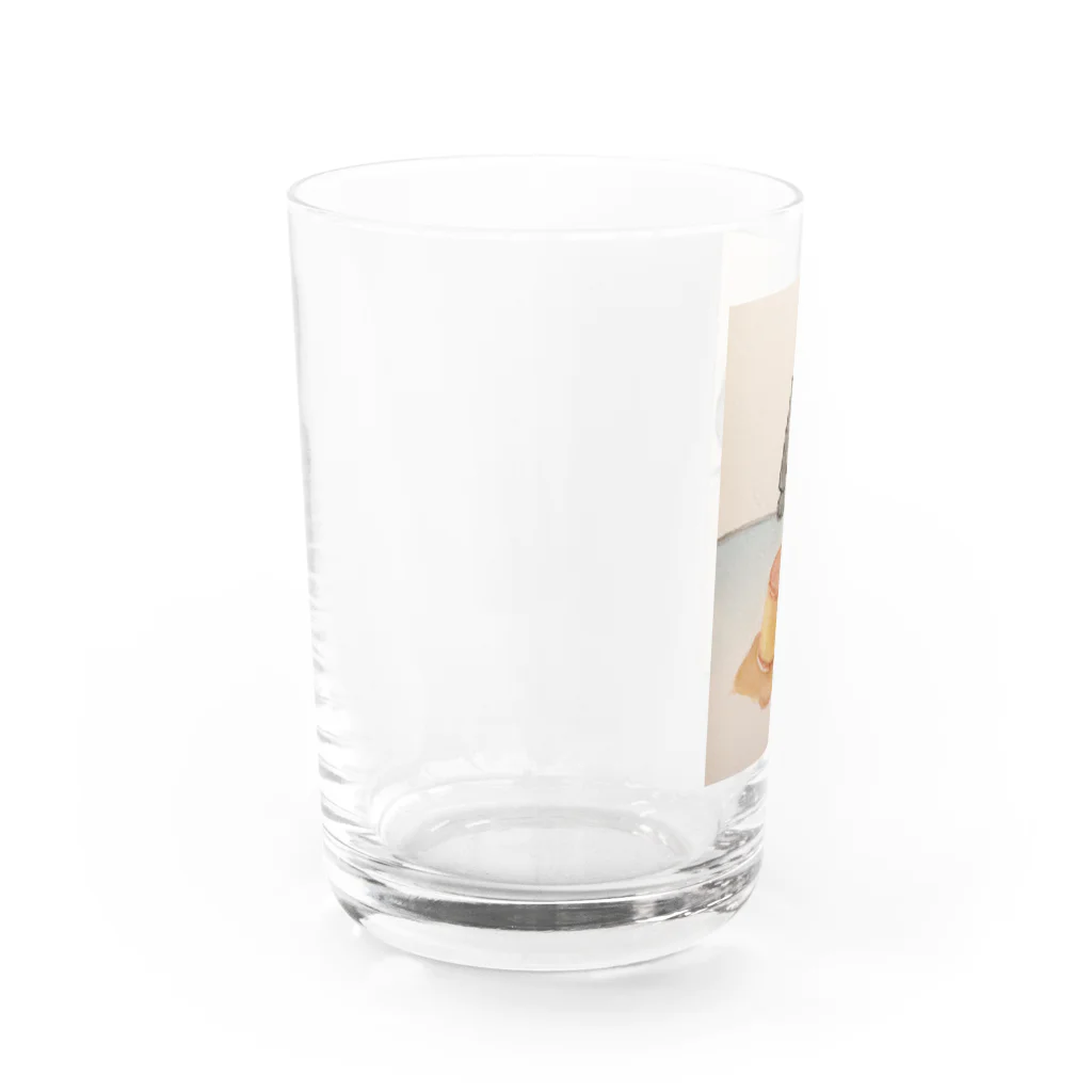 くろぽち屋のペッパーとプリン Water Glass :left