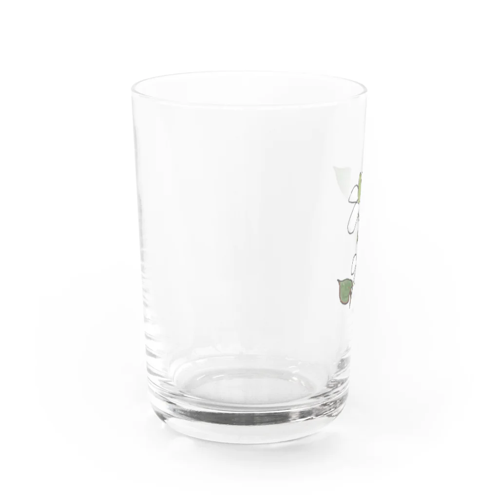 気ままに創作　よろず堂のどくだみ Water Glass :left