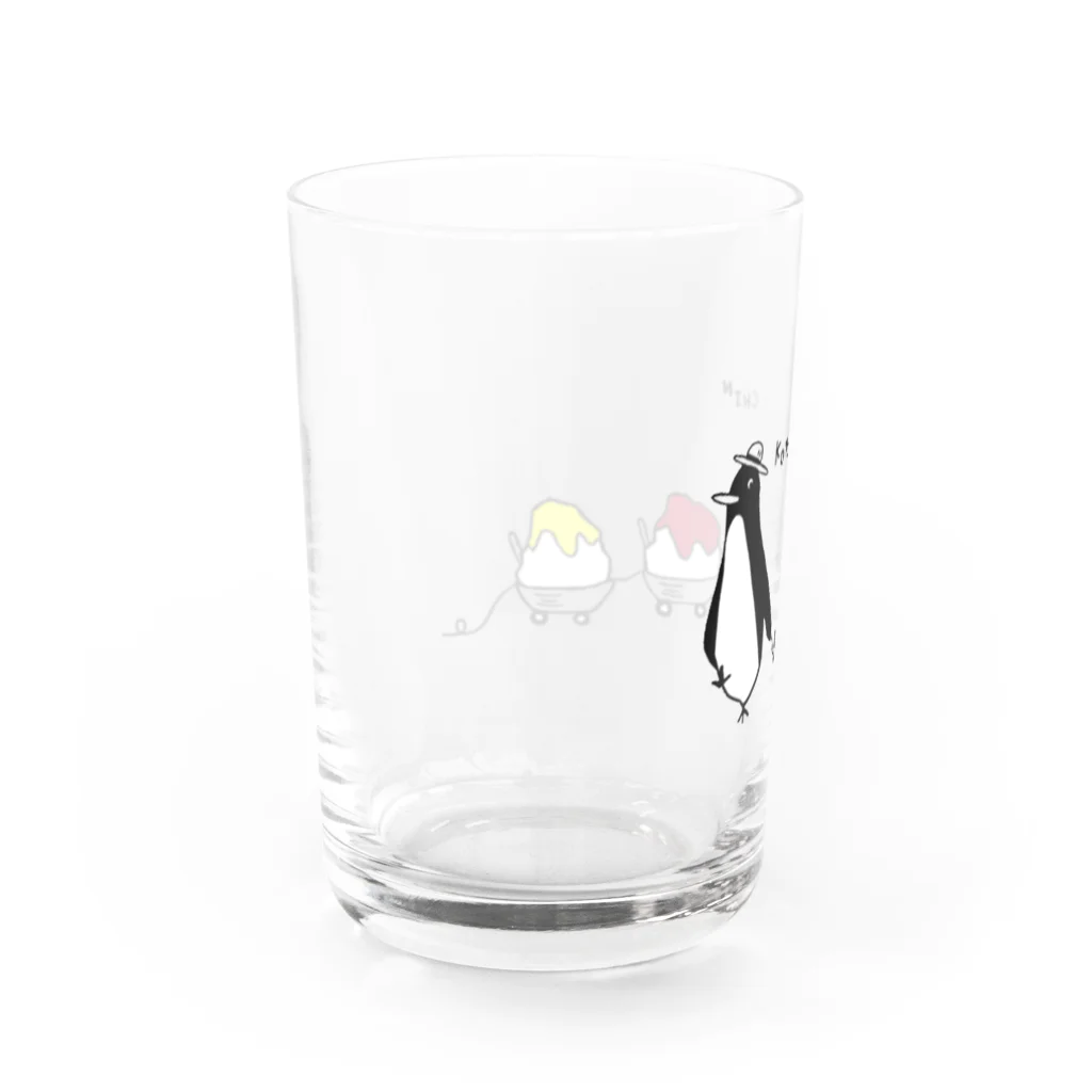 nidone.worksのかきごおり巡行する夏のペンギン Water Glass :left