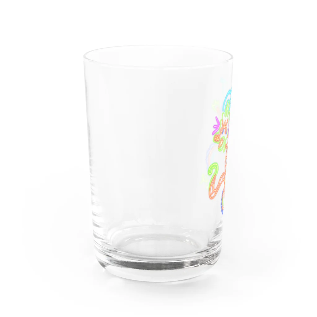 ビレイダオのネオン　龍 Water Glass :left