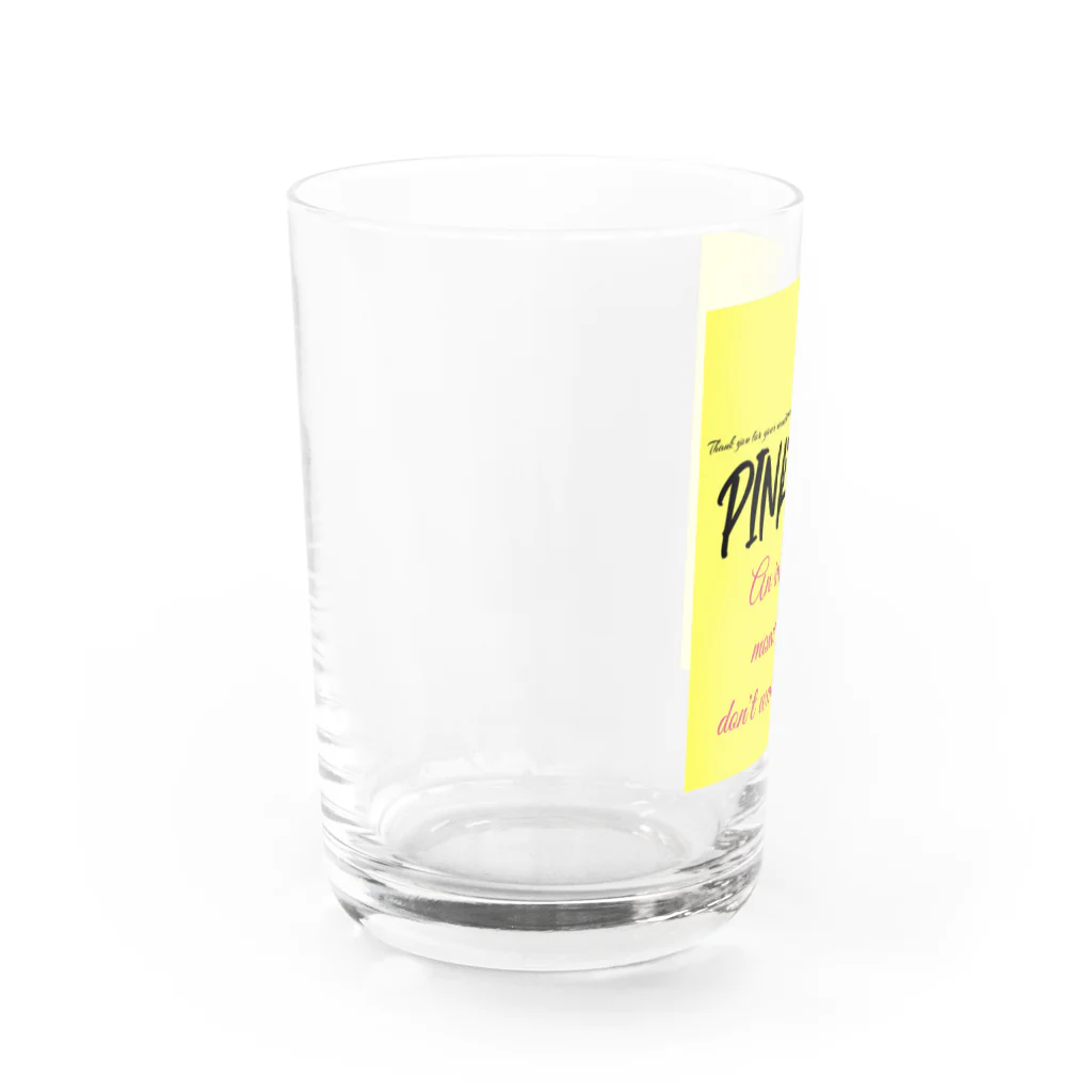【Pink Rine】の【Pink Rine】オリジナル(yellow) Water Glass :left