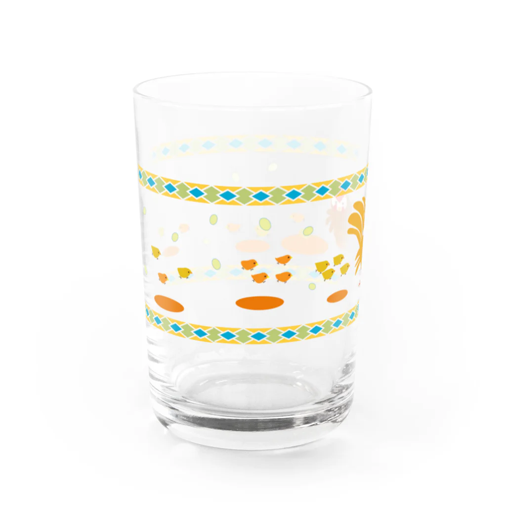 はまだみわのにわとりファミリー Water Glass :left