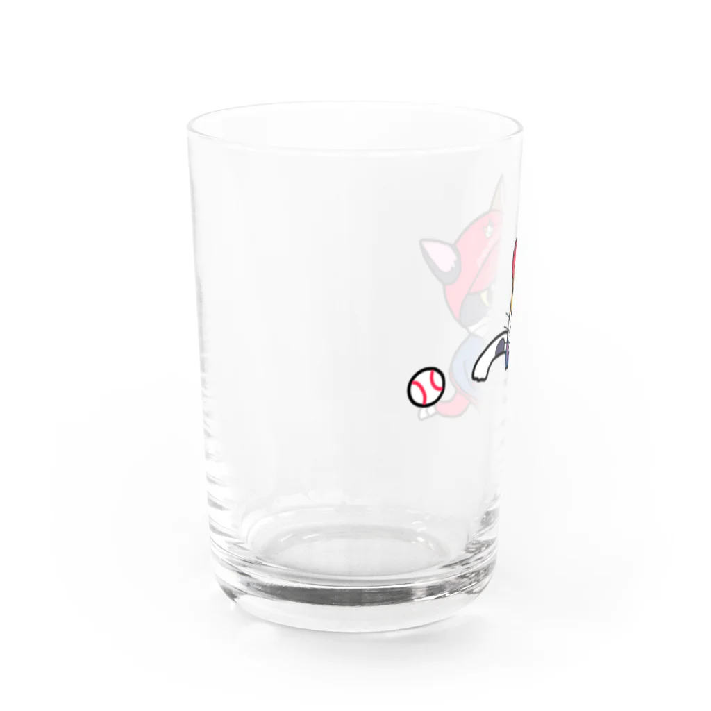 Ａｔｅｌｉｅｒ　ＨｅｕｒｅｕｘのI💙Yakyu　にゃんこピッチャー Water Glass :left