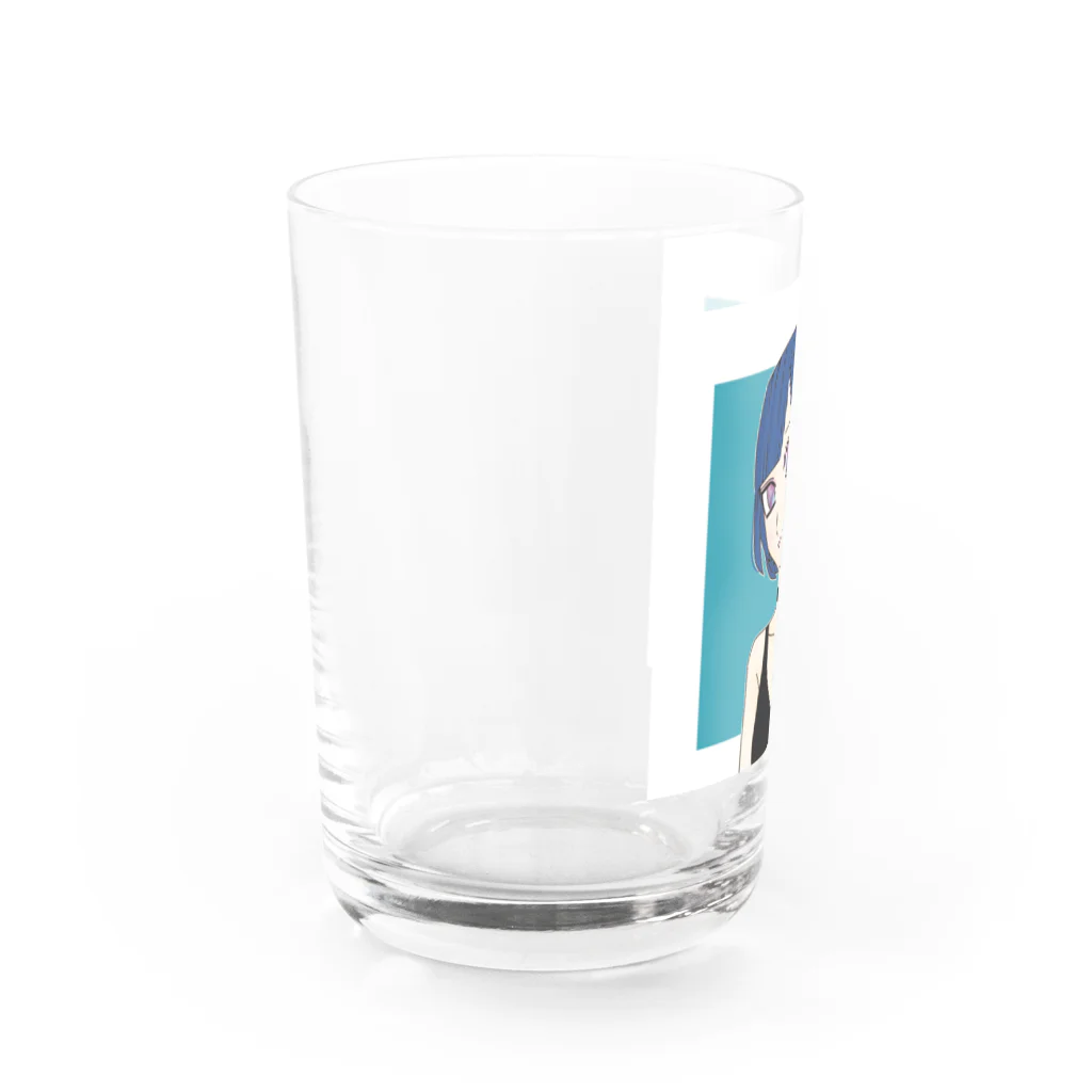 ガールズルームの青ショートさん Water Glass :left