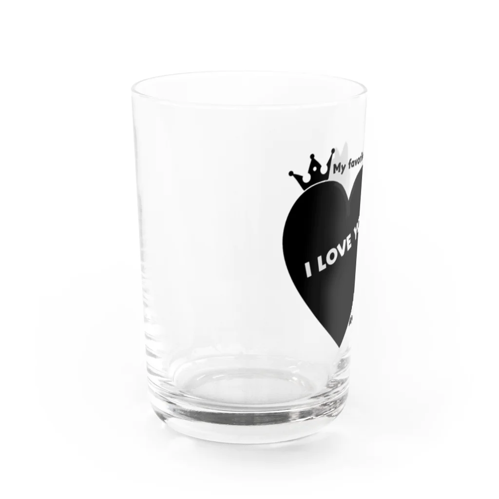 5corgisのI LOVE YOU CORGI Water Glass :left