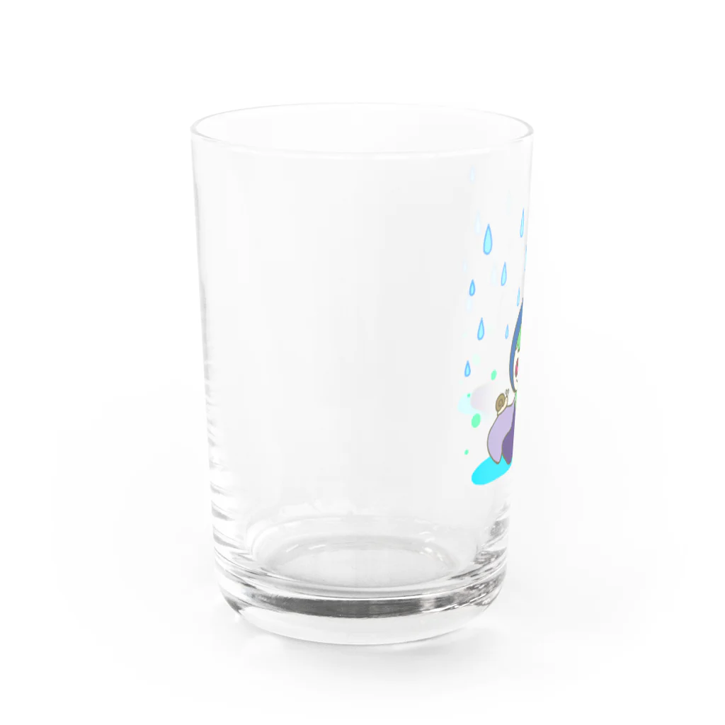 あおつるSUZURIショップの雨の日の小さな友達 Water Glass :left