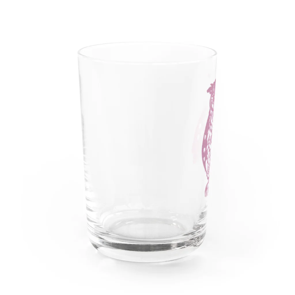 消しゴムはんこ にわぞの＠SUZURIの消しゴムはんこのシマフクロウ Water Glass :left