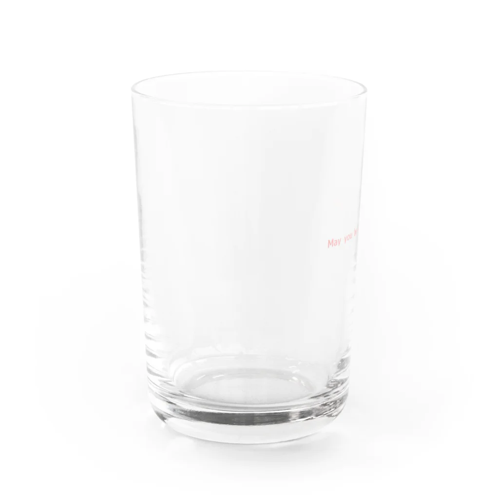 グリーンウィンドのMay you be happy always. Water Glass :left