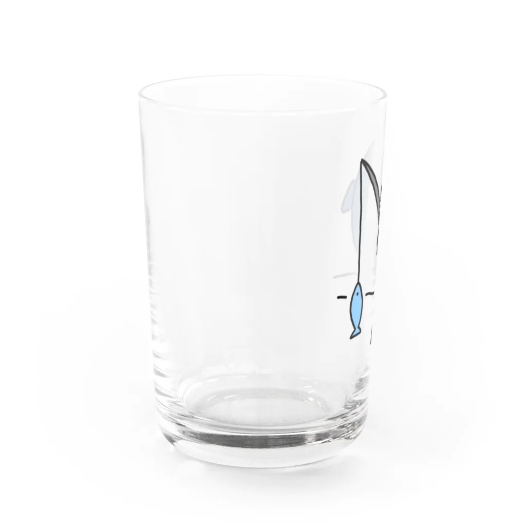 サメ わりとおもいの釣りをするサメ Water Glass :left