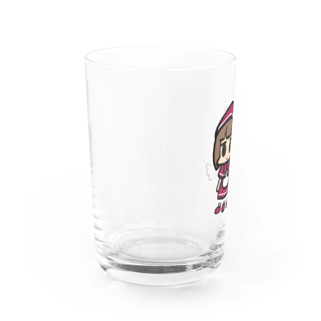 空飛ぶねこちゃん研究所のカサカサ赤ずきん Water Glass :left