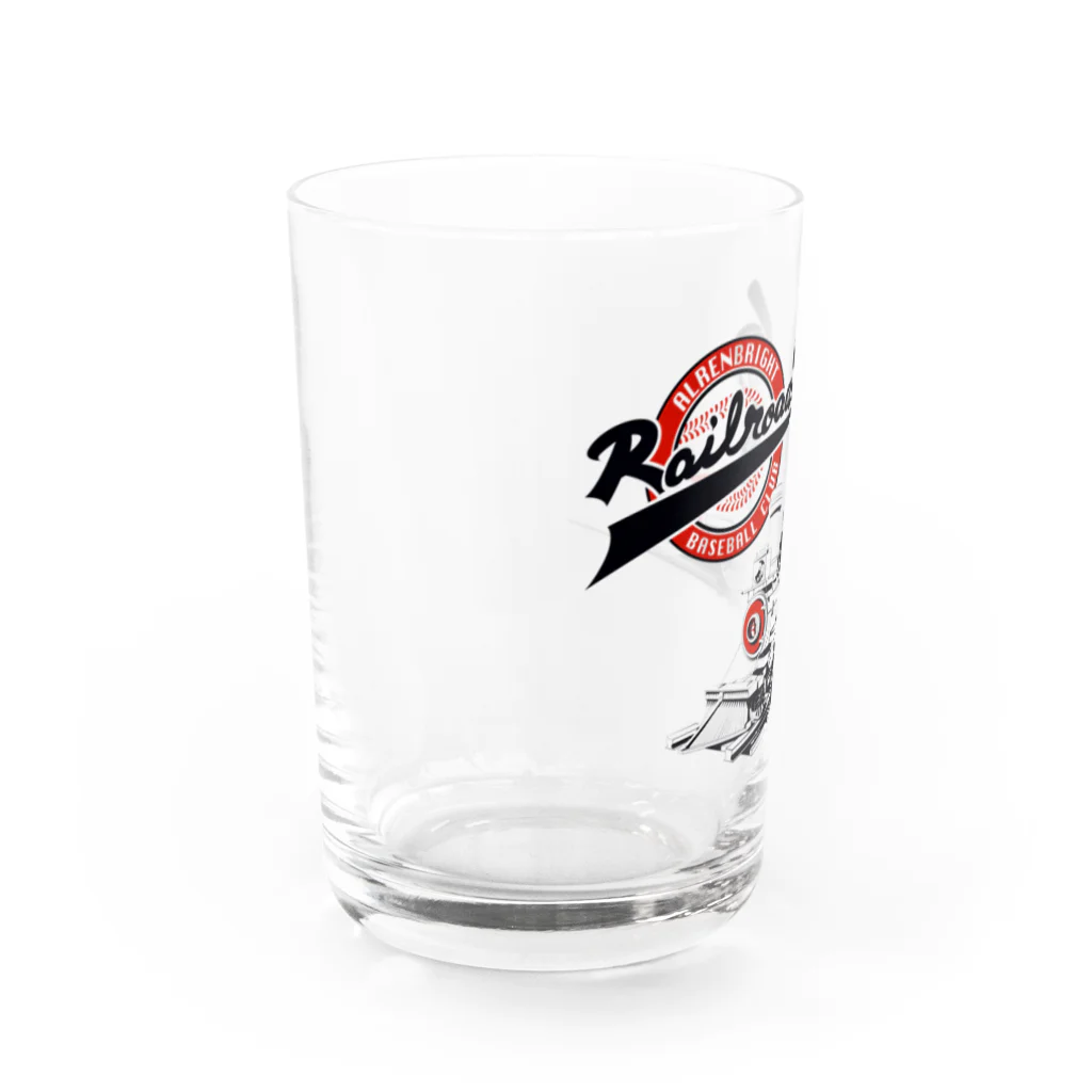 Poooompadoooourのrailroads　お猿さん　クラシック Water Glass :left