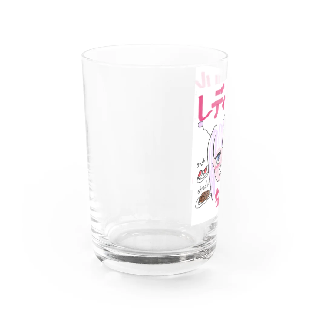 レディールルちゃんねる(The foodie lady Lulu)のレディールルちゃんねるグッズ☆ Water Glass :left