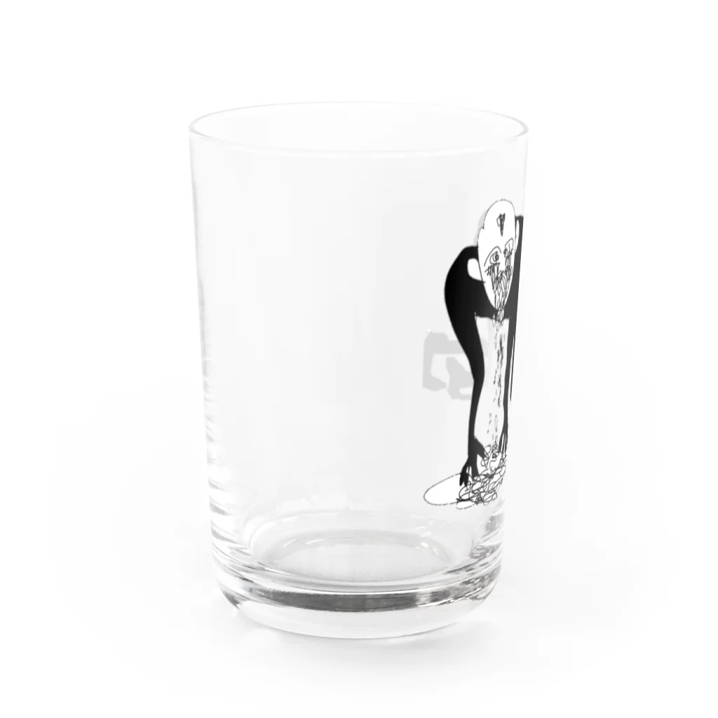 卍鮭＾ゑ＾鮭卍のびちゃお Water Glass :left