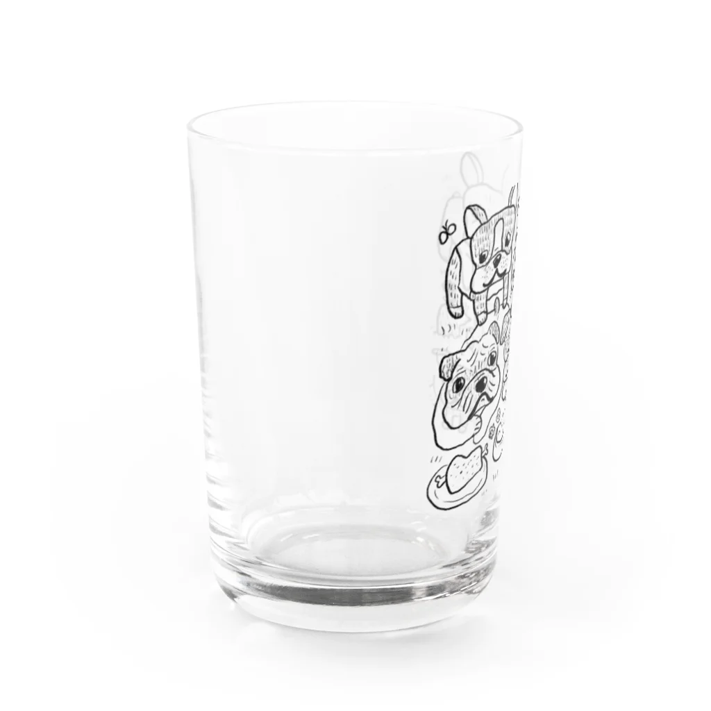 たなかしんのおみせの愛すべき鼻ぺちゃ犬 Water Glass :left