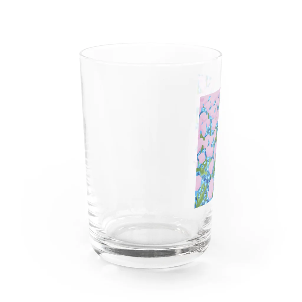 u tsu ro hi -のチューリップとネモフィラ Water Glass :left