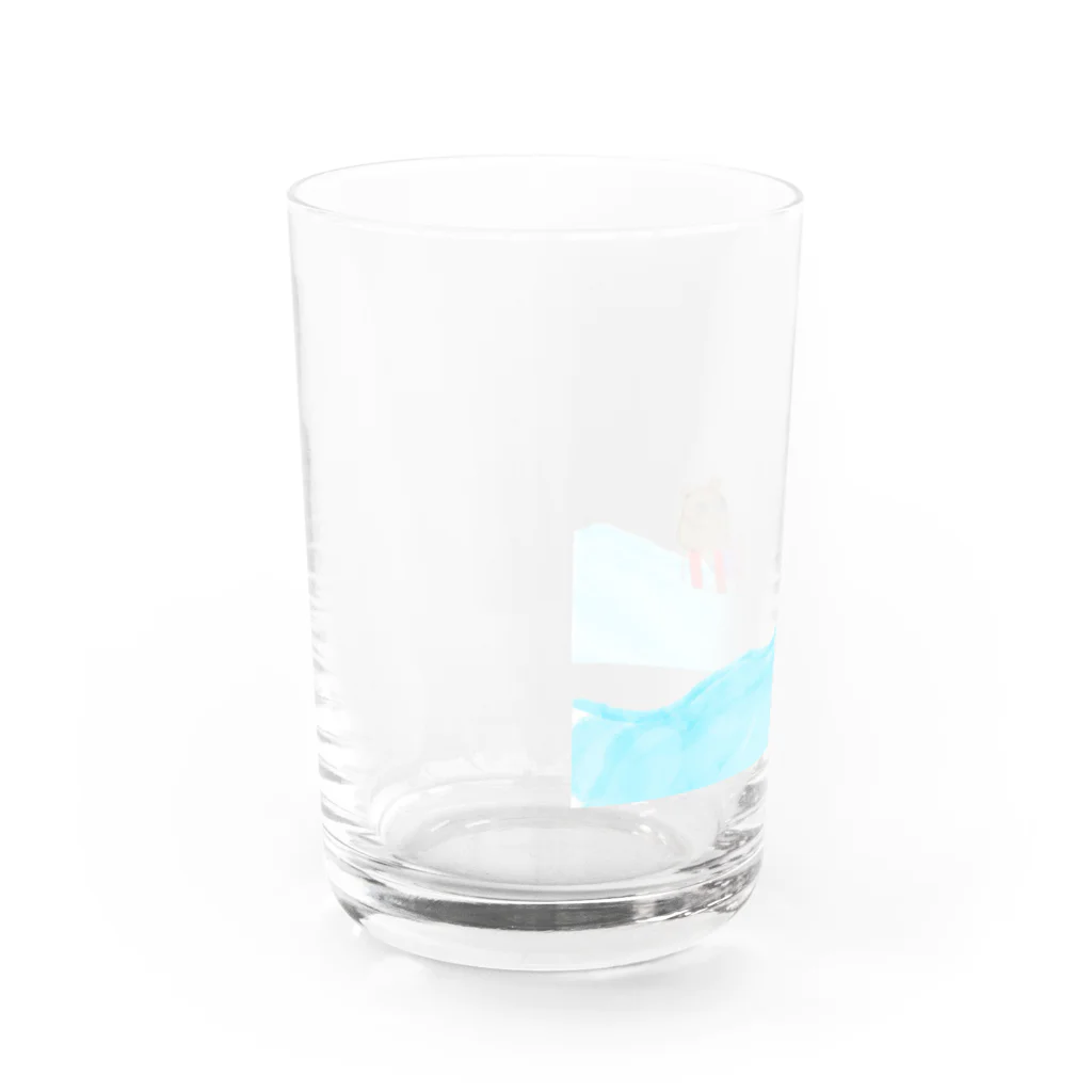melloの海のくまさん　背景透明バージョン Water Glass :left