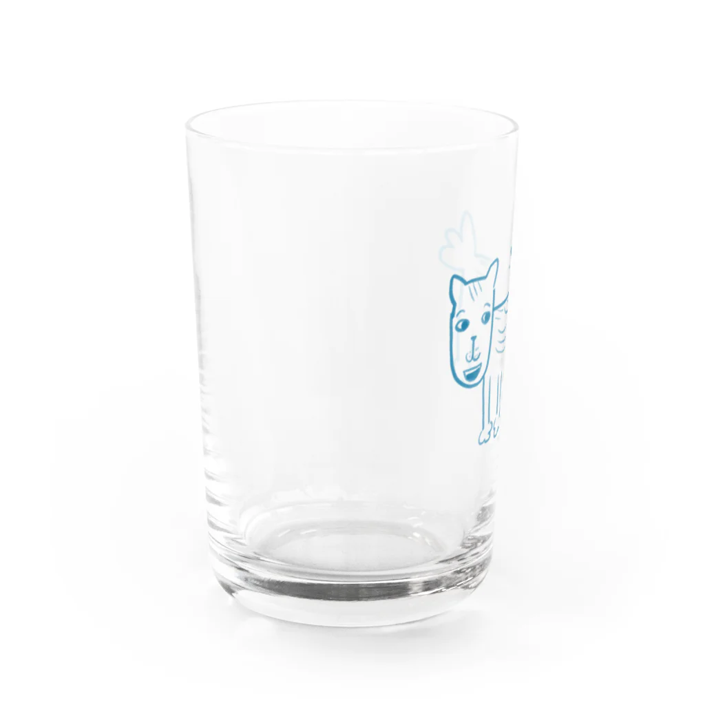 すいか直売店の本田のいぬ Water Glass :left