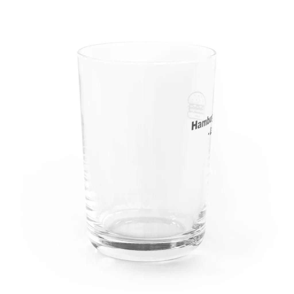 メガネ@バーガーけんきゅういんのHambuger Lab. Logo 3 Water Glass :left