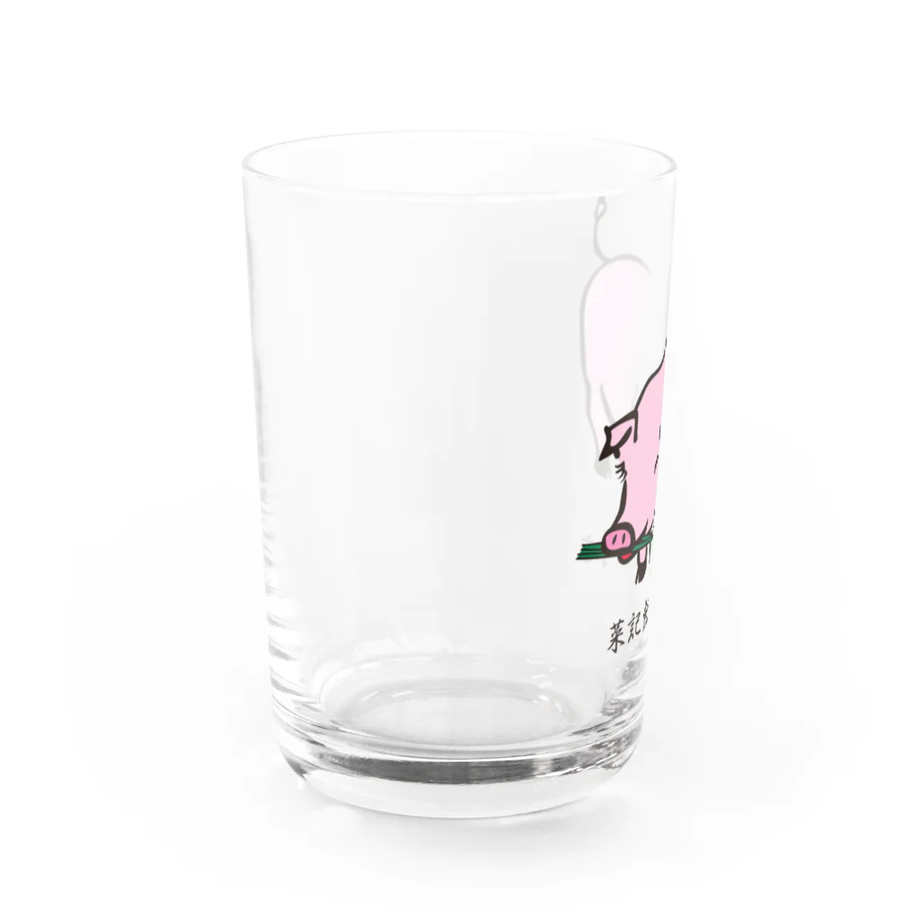 菜記餃子専門店の菜記餃子 可愛いブタさん Water Glass :left