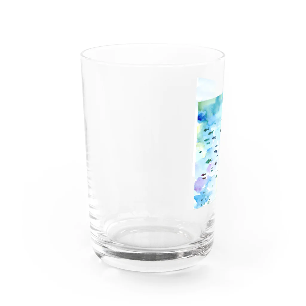 NINEのおさかな 水彩 Water Glass :left