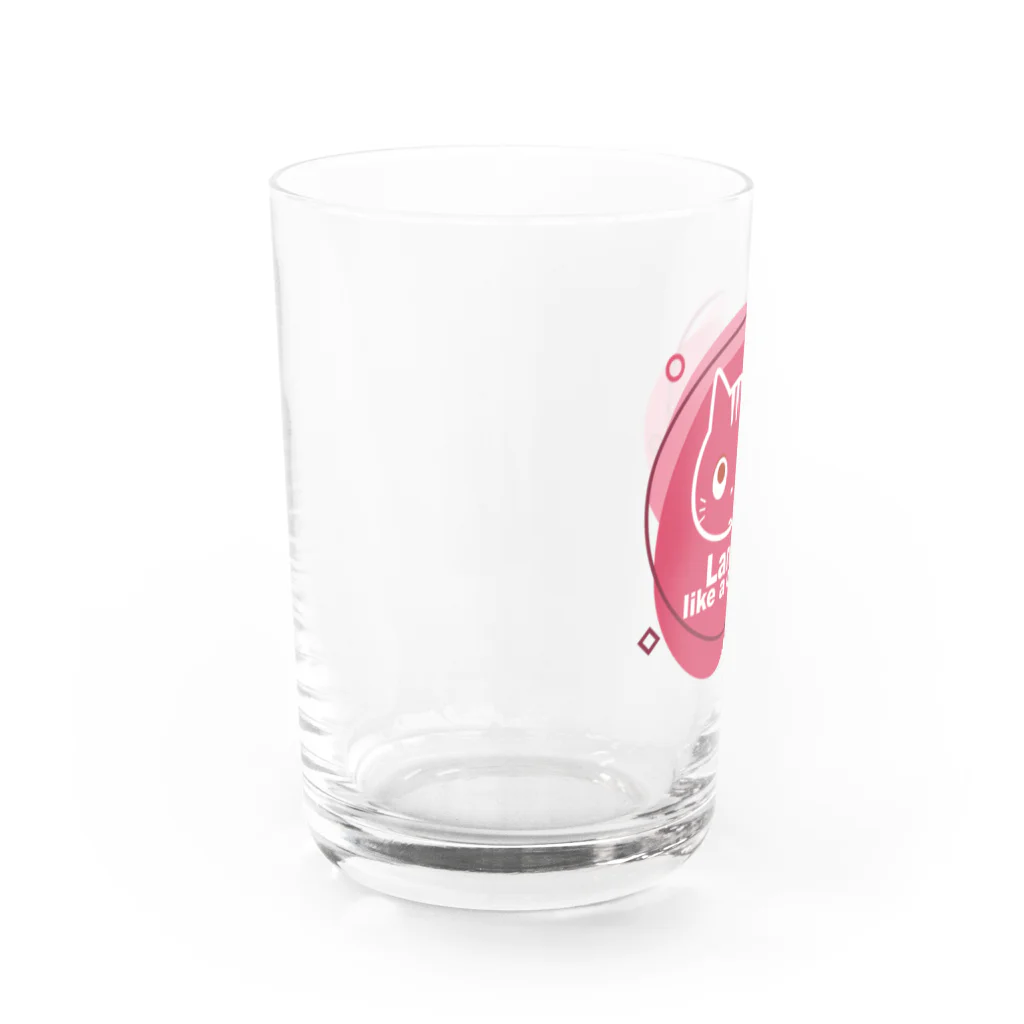 夙川育ち＠ネットショップのLand like a cat red　〜　夙川育ち Water Glass :left