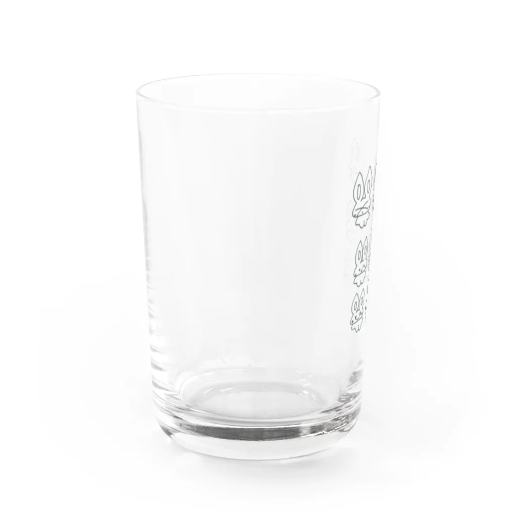 ネコッチ＿k(*´ω｀*)のうさぴょんいっぱい! Water Glass :left