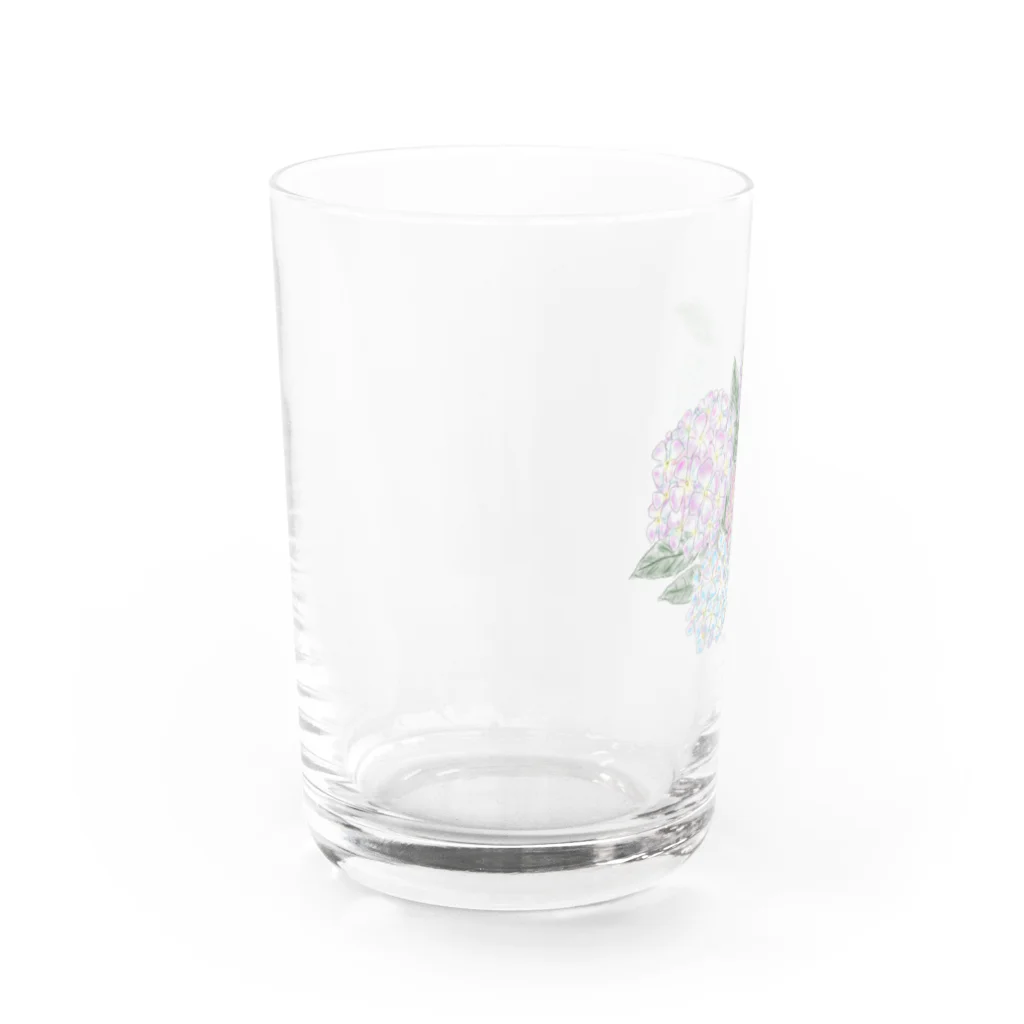 Kagami-mochiのあじさい Water Glass :left