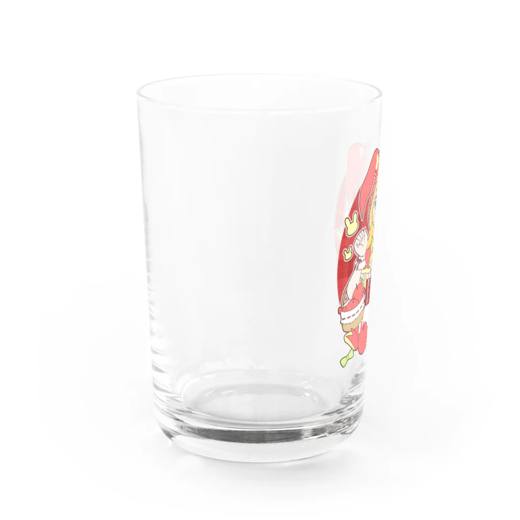 かわいいもののおみせ　いそぎんちゃくのうさぎリンゴ赤ずきんちゃん Water Glass :left