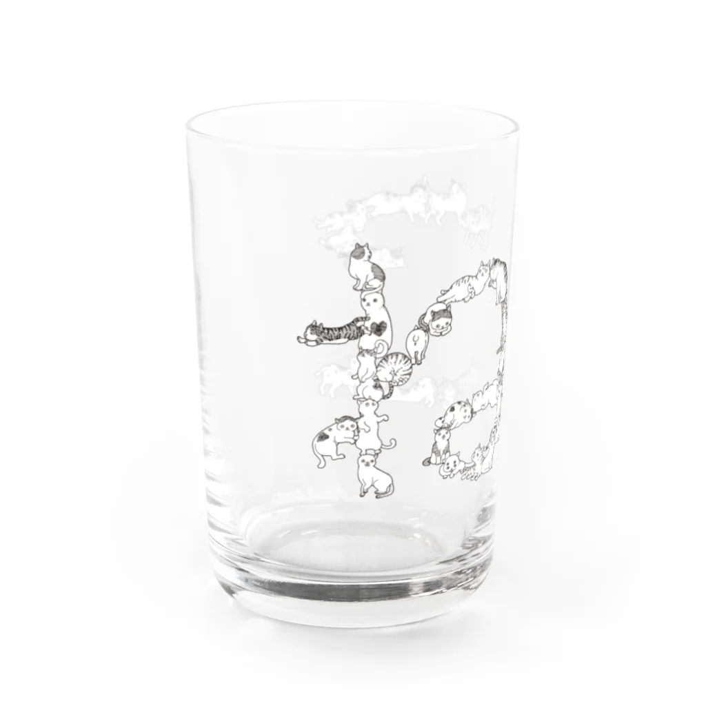 nawoko-yaの猫文字ねこ Water Glass :left