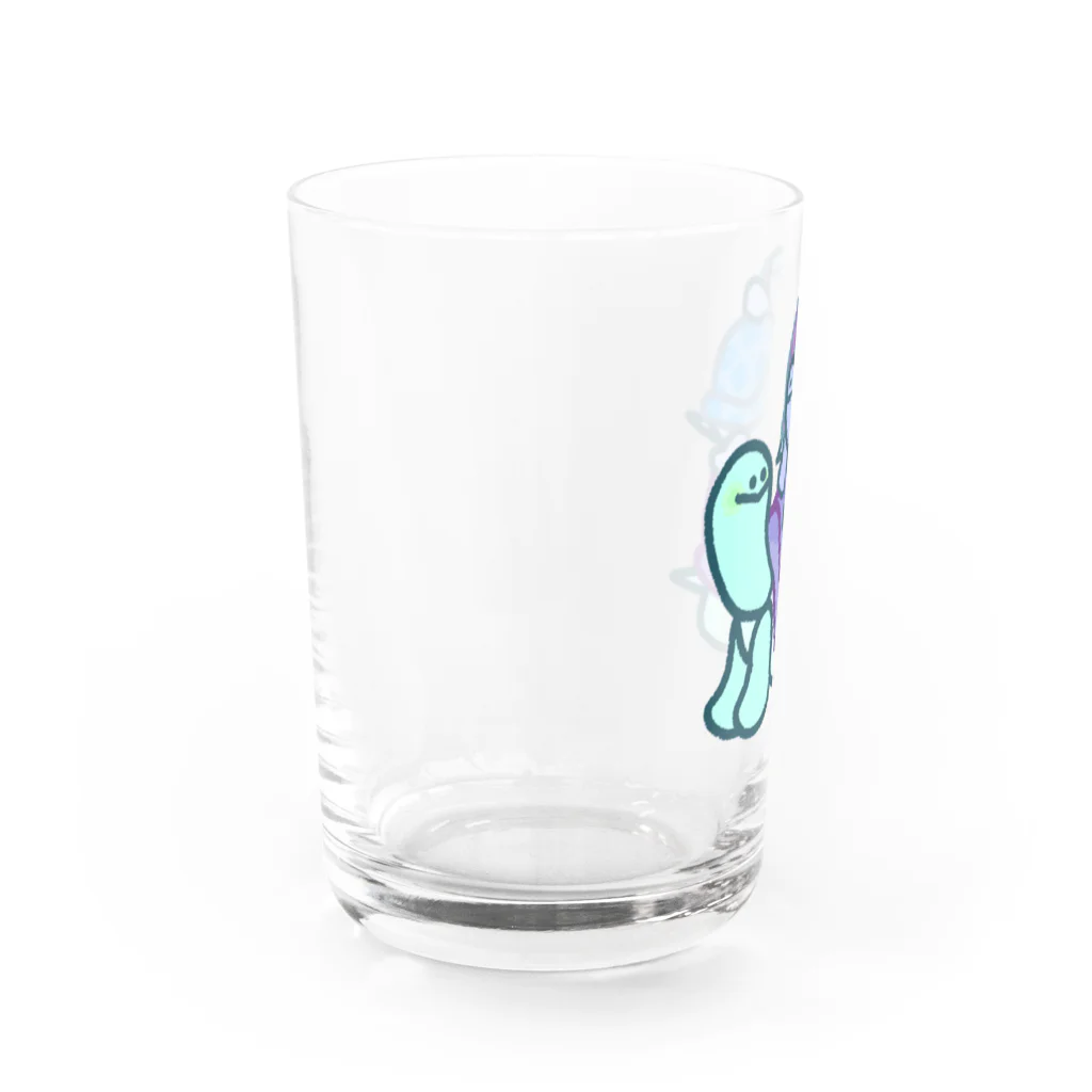 カメちゃん𓆉のダークカメちゃんトリオ Water Glass :left